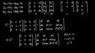 Cholesky Decomposition | Numerical Methods