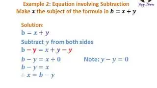 CHANGE OF SUBJECT OF THE FORMULA (PART 1)