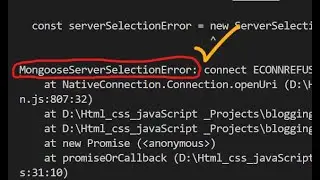 MongooseServerSelectionError: connect ECONNREFUSED