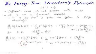 44. Energy-Time Uncertainty Principle | Formalism | Griffiths Quantum Mechanics