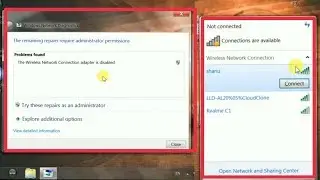 Pc WiFi Problem | Fix The Wireless Network Connection Adapter is Disable Problem in Computer
