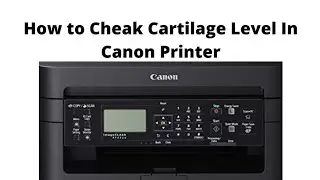 How To Cheak Cartilage Level In Canon Printer