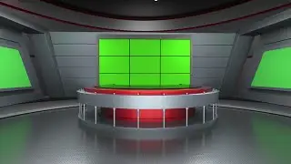3D News Virtual Studio | green screen background video