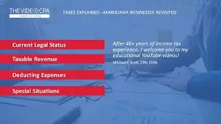 Taxes Explained - Marijuana Businesses Revisited