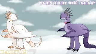 Winter OC map// part 19// Toothpick(white dragon) and Heartcore(purple dragon)