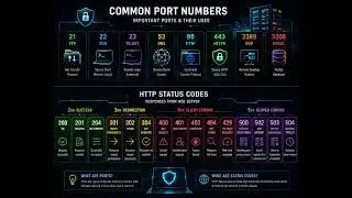 Here are Common port and Status code for beginners in cyber security..
