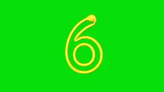 Bubbly number six free green screen video and GIF
