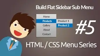 HTML & CSS :Build Simple Side Bar Sub Menu