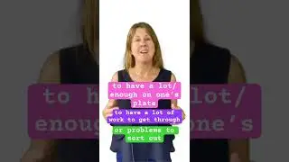 TO HAVE A LOT/ ENOUGH ON ONE’S PLATE - Advanced Everyday English 