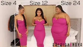 SIZE 4 vs 12 vs 24 TRY ON SAME FASHIONNOVA SPRING/SUMMER OUTFITS