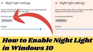 How to Enable Night Light in Windows 10 | Troubleshootmypc