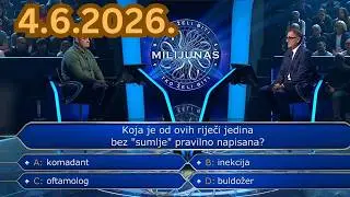 Tko želi biti milijunaš - 4.6.2026.