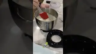 Folding the cottage cheese in the egg whites 