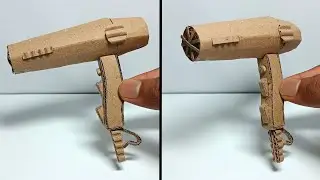 how to make a Hair dryer in cardboard