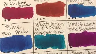 Nevskaya Palitra - Sonnet Watercolor - Color Swatches and Pigment Numbers