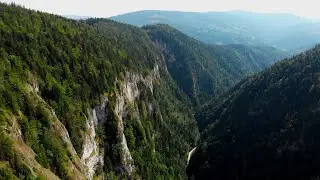 Apuseni Mountains and Ordancusei Gorges Seen from the Sky | Transilvanya | Romania | 4K