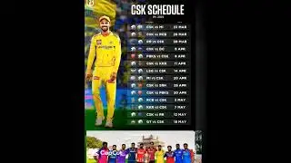 IPL 2025 Chennai Super kings Full  Schedule  🏏📸 IPL