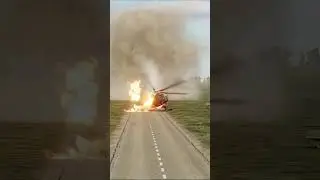 Polish Mi-24P Helicopter Shot Down by BTR-80A During Attack on Russian Convoy!