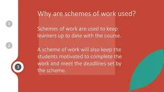 Scheme of work