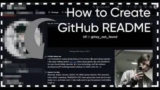 How to make a GitHub README for your Profile - QUICK & EASY !!