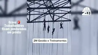 🚨 Grave! Trabalhadores ficam pendurados em prédio em São Paulo.