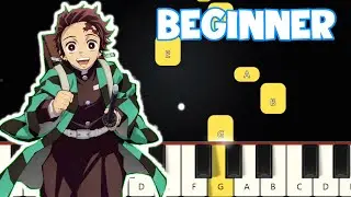 Kamado Tanjirou no Uta - Demon Slayer Kimetsu no Yaiba ED | Beginner Piano Tutorial | Easy Piano