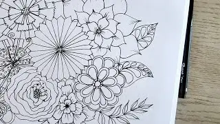 Easy Doodle Drawing | Pattern Art | Follow Along Tutorial | Trendy Pen Art | Art Therapy |