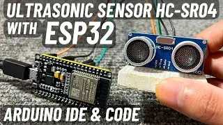 Ultrasonic Sensor HC-SR04 with ESP32 in Arduino IDE | Example Code | English Subtitle
