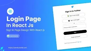 How To Make Login Page Like Twitter Using React Js |  Sign In Form Design With React Js🔥🚀 ( Hindi )