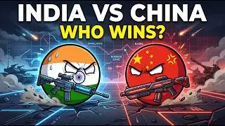 India vs China Full War Animation 😱 | Countryballs Comparison Hindi/Urdu