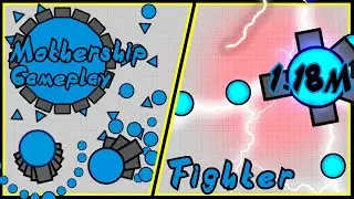 Diep.io - New Updates and Mothership Gameplay + Fighter 1.18m (FFA)