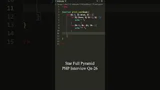 Star Full Pyramid   PHP Partten by PHP Interview Qn   2023