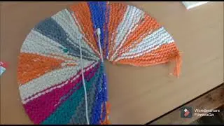 Saree door mat easy way of door mat double knitting door mat making tips