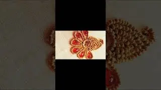 Aari sleeve butta design, full bead and mirror work # shorts