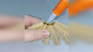 Изготовление салфетницы из деревянных прищепок