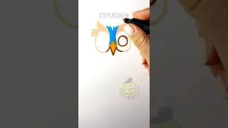 Как нарисовать сову фломастерами 