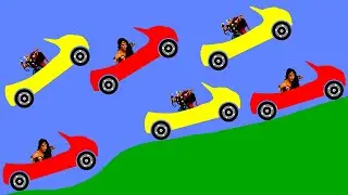 Wonder Woman Vs Thor Car Race in Algodoo