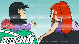Speed/Draw: Luba and Mars Yoga #speeddrawing
