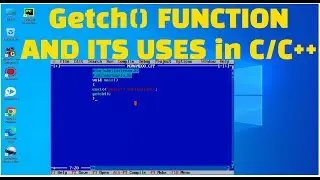 Getch() function and its uses in C/C++ detail explanation with practical output | Learn To Code