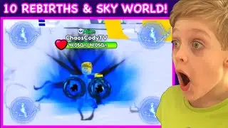 I got 10 REBIRTHS and Unlocked SKY WORLD in Roblox KAMEHAMEHA Simulator…