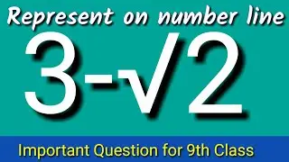 Represent 3-√2 on the number line, Locate 3-√2 on number line, 3-√2 on number line,