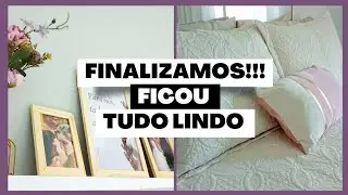 Cabeceira PARTE 3/Colocamos prateleira e decoramos/Fizemos cama posta #decor #quartocasal #diy