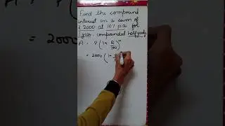 how to calculate compound interest/class8 math/ Chandigarh prt math #shorts