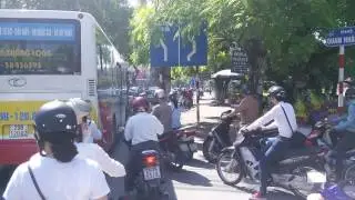 Streets of Hanoi from motorbike
