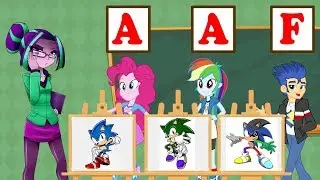 Equestria Girls The Funny Story Of Drawing Sonic Boom | Pipo MLP