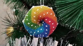 МК Радужный бублик.Мозаичное плетение.Часть 3/3