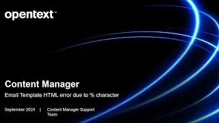 Content Manager: Email Template HTML error due to % character