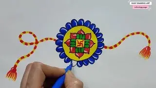 how to make easy rakhi drawing | how to draw raksha bandhan poster drawing
