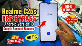 Realme C25s frp bypass android 13 | Realme c25s Google Account Bypass | FRP Bypass Without PC
