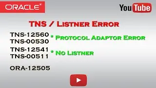 Oracle: TNS Error | Protocol Adaptor Error | No Listner